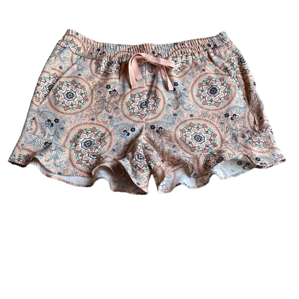 Ann Taylor Loft Floral Pattern Drawstring Shorts … - image 1